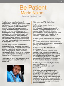 Interview With Mario Nixon Page 1