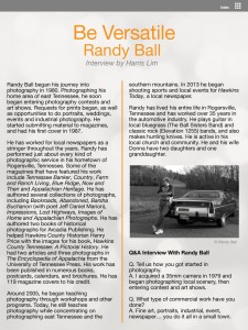 Interview with Randy Ball Page 1