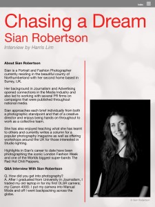 Interview with Sian Robertson Page 1