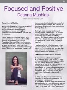 Interview with Deanna Mushins Page 1