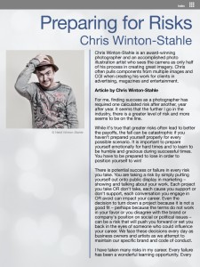 Article by Chris Winton-Stahle Page 1