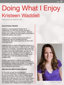Interview with Kristeen Waddell page 1