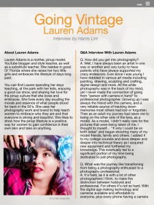 Interview with Lauren Adams Page 1
