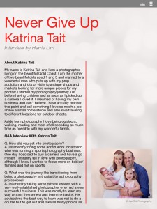 Interview with Katrina Tait page 1