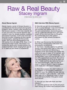 Interview with Stacey Ingram page 1
