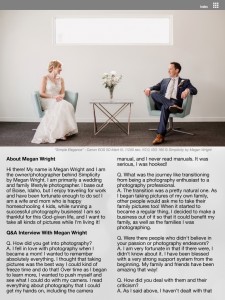 Interview with Megan Wright page 1