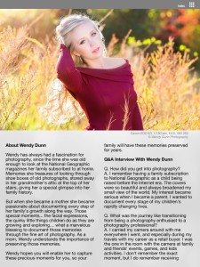 Interview with Wendy Dunn page 1