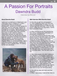 Interview with Dawndra Budd page 1