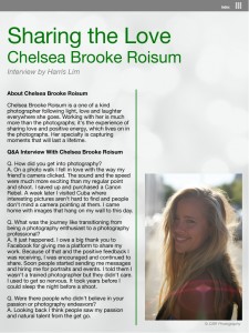 Interview with Chelsea Brooke Roisum page 1